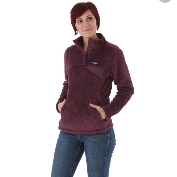 Patagonia Retool Snap T Pullover Deep Plum Light Balsamic Small - Picture 5 of 10